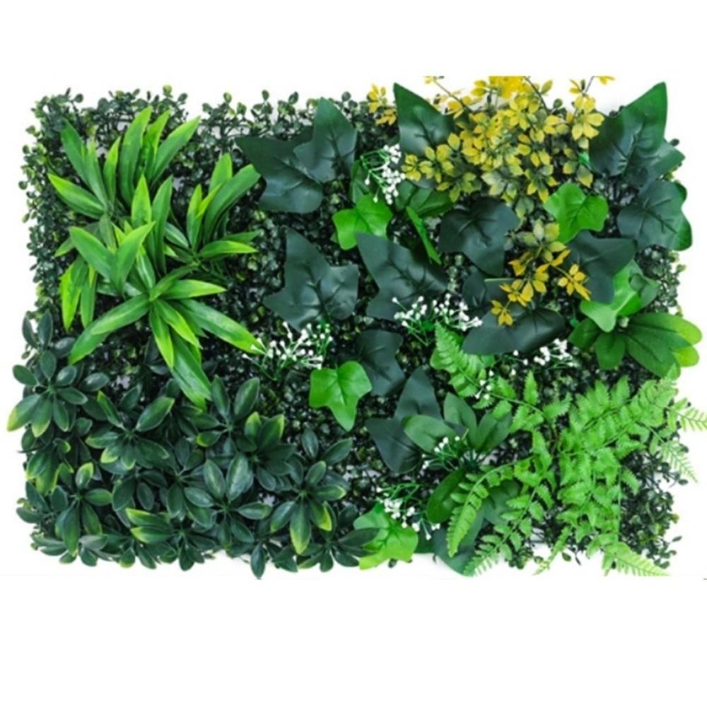 Plastic Fake Foliage Panel Fake Foliage Texture Vertical Garden Panel  Outdoor Garden