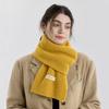 Versatile solid color knitted scarf scarf plush soft male and female couples scarf autumn and winter outer shawl