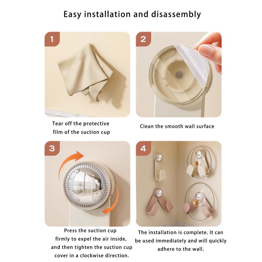 2Pcs Suction Cup Pot Lid Holder Wall Hanging Pot Cover Rack Cutting Board Holder Kitchen Storage Organizer Easy Install