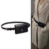 2 in 1 Waistband Waist Bag Detachable PU Leather Coin Purse Simple Waist Belt With Bag  Work