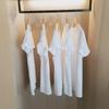 Unisex 200g Japanese Heavyweight Cotton Short-Sleeve T-Shirt - Solid White Blank for Men & Women, Trendy Brand