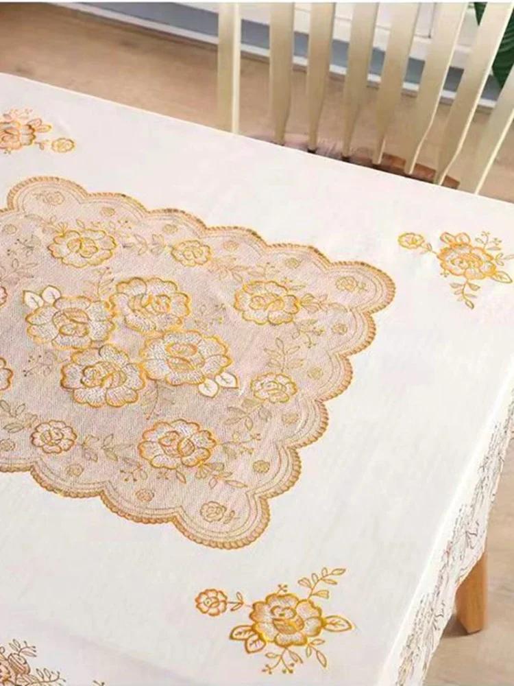 Квадратная скатерть горячего тиснения из ПВХ — фото 4