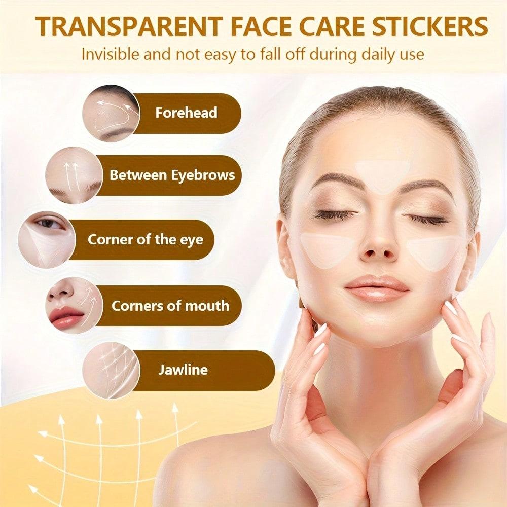 90 Stück Silikon-Anti-Falten-Pflaster, Geeignet für Stirn und Lachfalten, Parfümfrei, Alkoholfrei, Hautpflege