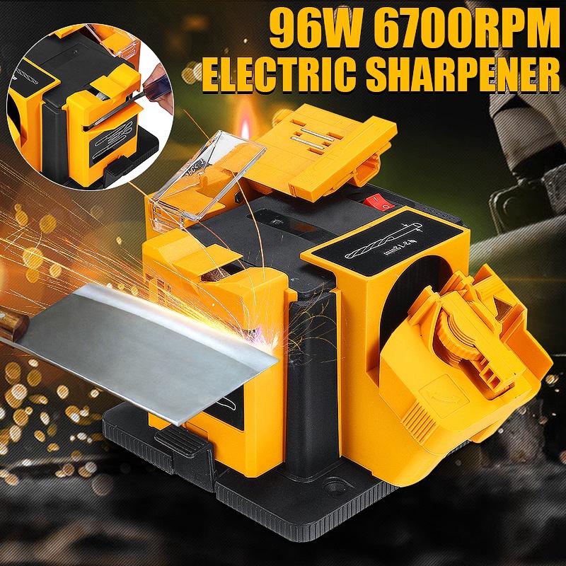 96W Mini Electric Sharpener Metal Grinder Knife Sharpener Drills Multifunctional Sharpening Machine Knives Scissors