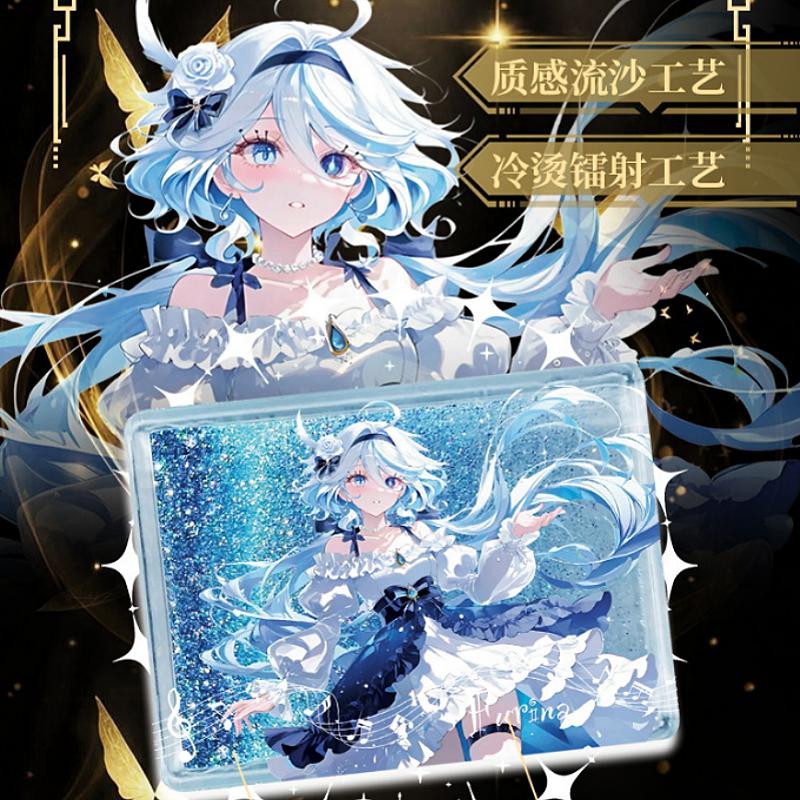 New Genshin Impact Landscape Scroll Card Metal Relief Enamel Diamond Card Teyvat Limited Numbered Collectible Game Card Gift Toy