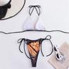 3 Farben Neu Schmetterlingsdruck Neckholder Bikini Damen Badeanzug Damen Bademode Zweiteiliges Bikini-Set Badegast Badeanzug Schwimmen