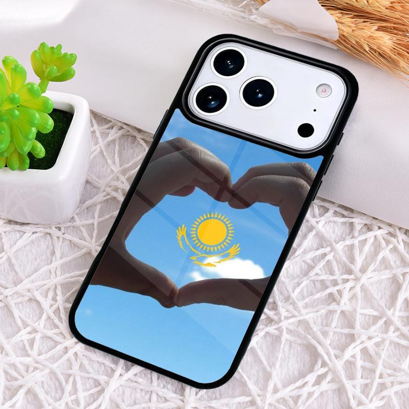 Kazakhstan flag Phone Case for iPhone 17 Air 16 15 11 12 14 13 Pro Max Shockproof Cover