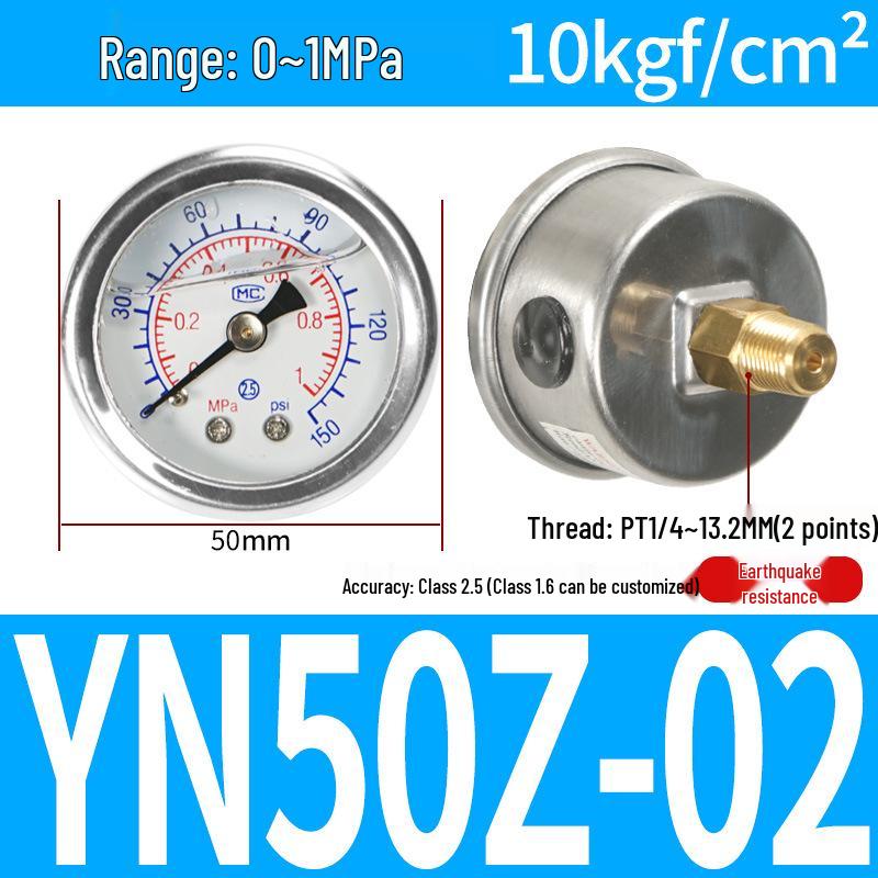 Axial Air Pressure Gauge with Edge Y40/Y50 PSI Radial Regulator