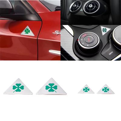 3D Aluminum Car Side Fender Rear Trunk Badge Sticker Car Interior Emblem Decoration Decal Car Key Logo