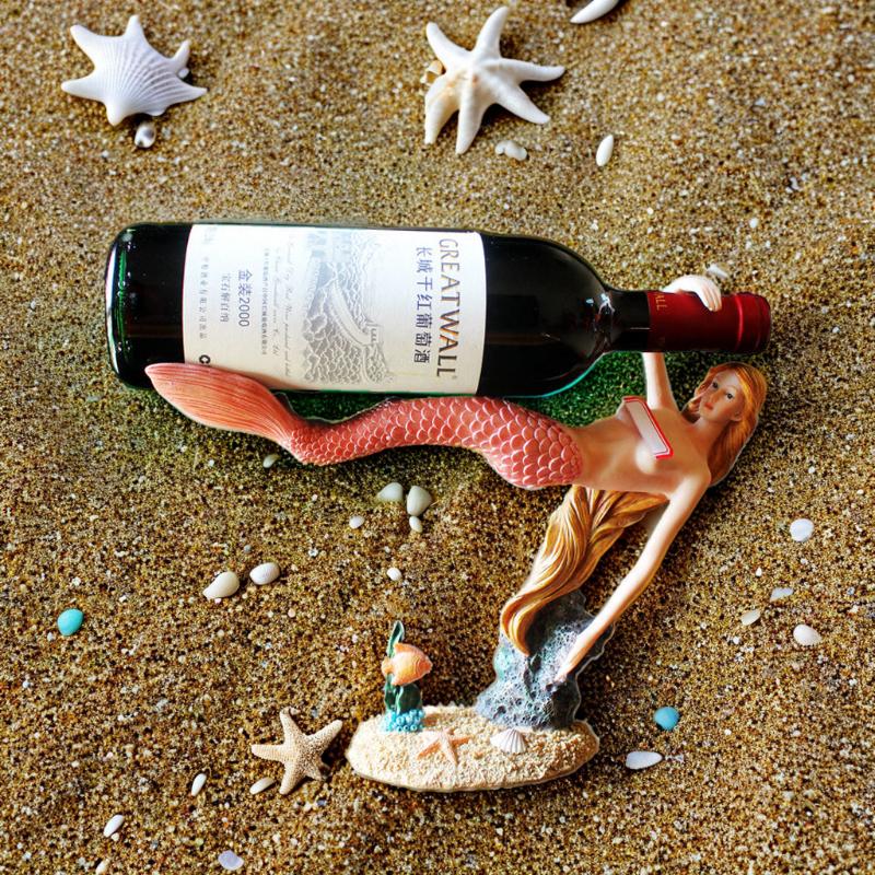 Kreativní mořská panna Stojan na víno Obývací pokoj Domácnost Restaurace Vinná skříňka Dekorativní umění a řemesla Kreativní nové malé ozdoby