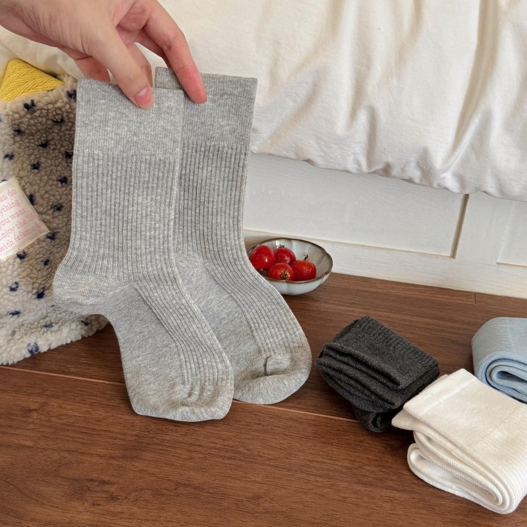 Boneless Anti-Ball Socks Solid Color Stockings Mid-Tube Socks Versatile Socks For Women