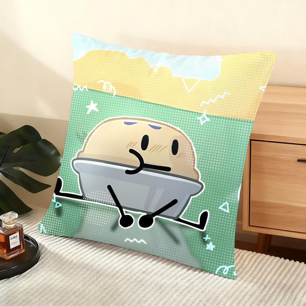 Battle For D-Dream Island Cushion Cover Soft Short Plush Pillow Cover Smooth Cozy Texture Aesthetic Cushion Case Home Decor