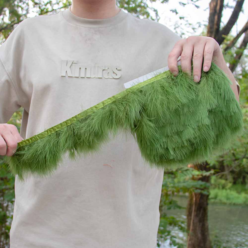 

1/5/10 Meters Turkey Feathers Trims Fringe Ribbon DIy Plumes Clothes Dress Decoration Sewing Accessories Everything for Handmade 1M армия зеленый