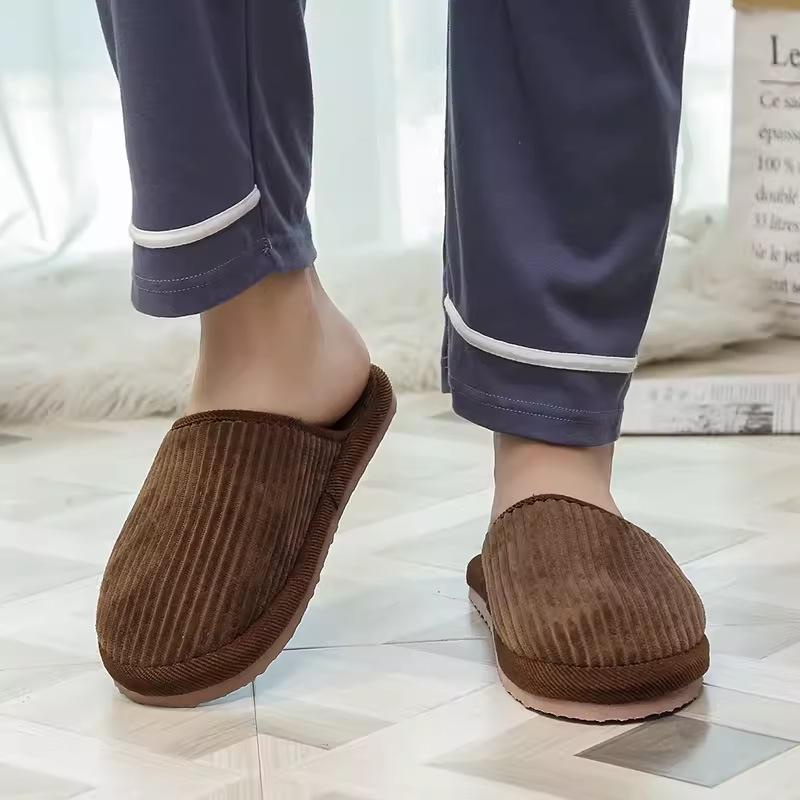 Non-Slip Foam Sole Cotton Slippers for Men & Women - Warm, Silent, and Ideal for Home or Guest Use In Spring, Autumn, and Winter