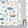 Cartoon Animals Kids Shower Curtains Cute Dogs Pet Ocean Fish Sea Turtle Whale Octopus Child Bathroom Curtain Decor with Hooks