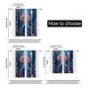 Set Of 2 Filtering Curtains Excluding Rods Non Movable Without Batteries Cute Jellyfish Surroundedbackgroundsuitable Use Curtain Polyester