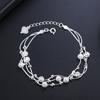 925 Sterling Silver Star Bracelets for Women Fashion Korean Five-pointed Double Layered Charm Bracelet Luxury Original Jewelry