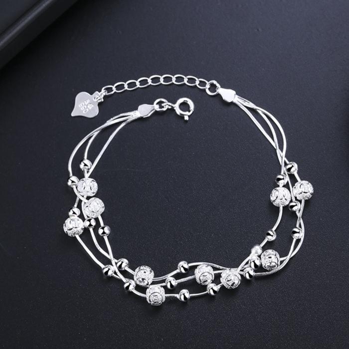 925 Sterling Silver Star Bracelets for Women Fashion Korean Five-pointed Double Layered Charm Bracelet Luxury Original Jewelry