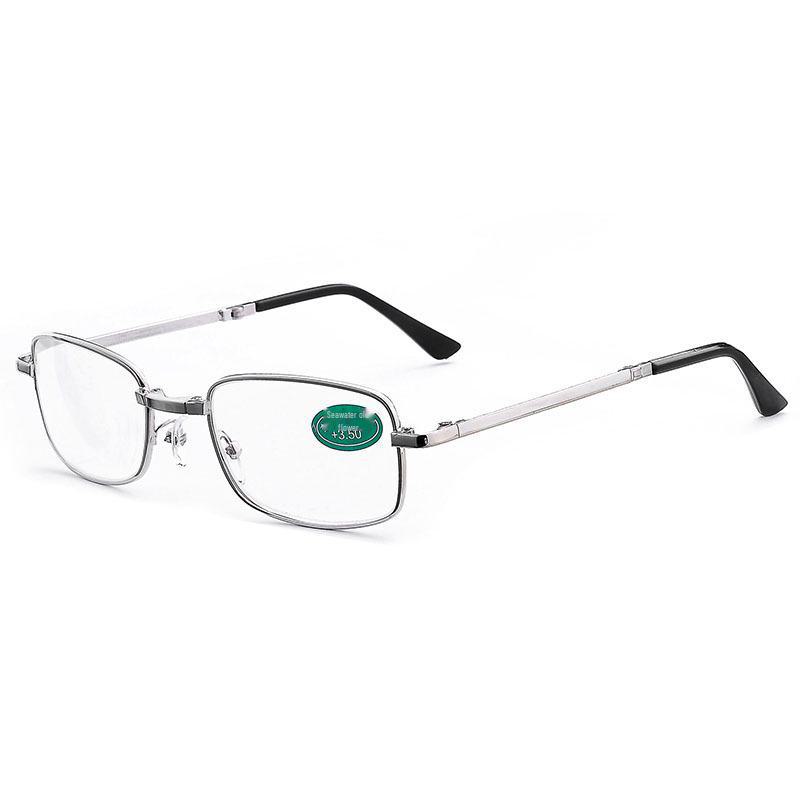 Folding Belt Clip Reading Glasses with Leather Case