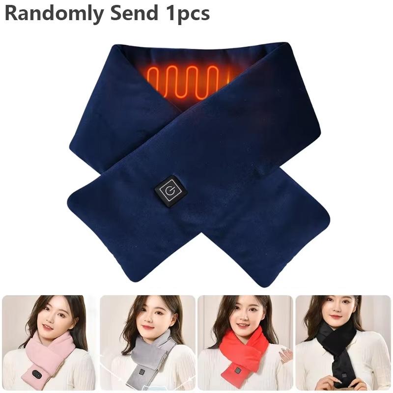 Winter Heated Neck Warmer USB Rechargeable Women Men Neck Warmer 3-level Heated Warm Shawl Neck Support Warm Bib Heated Scarf