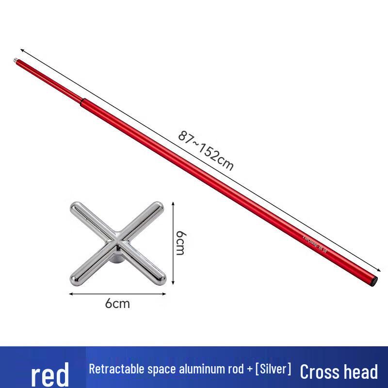 Retractable Billiard Rest Stick with Cross Head