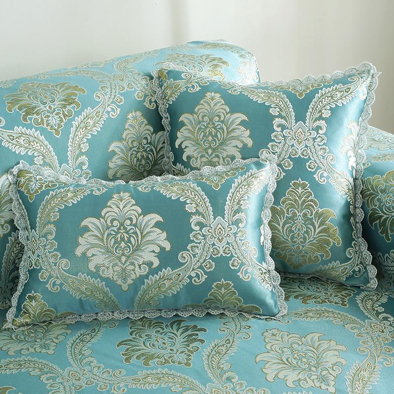 European Style Jacquard Sofa Towel with Tassels for Living Room, Decorative Slipcover, Dustproof, Luxury, 1 Pc