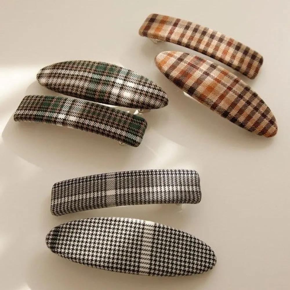 J Lauren Check Houndstooth Oval Date Set Automatic Pin H01117 brown
