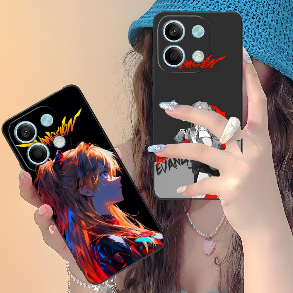 Anime EV Asuka Mobile Phone Case for Xiaomi Redmi Note 14 13 12 11 S Pro Plus 4G 5G Colorful Printing Cover Cover Pretty Luxury