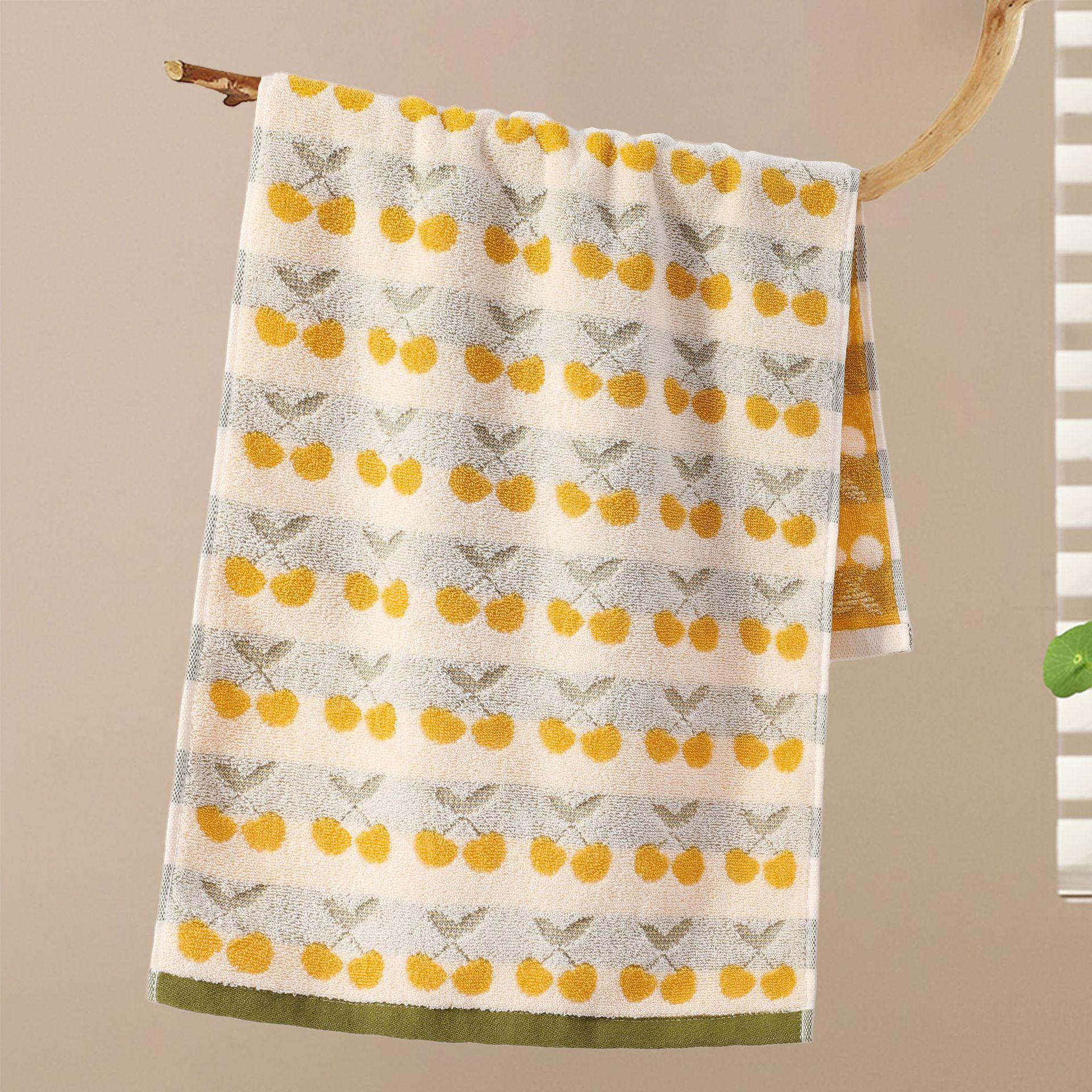 

Жаккардовий пофарбований пряжею дорослий банний рушник з 100% бавовни - Товстий, Вбираючий та Готовий до подарунка 35*75cm