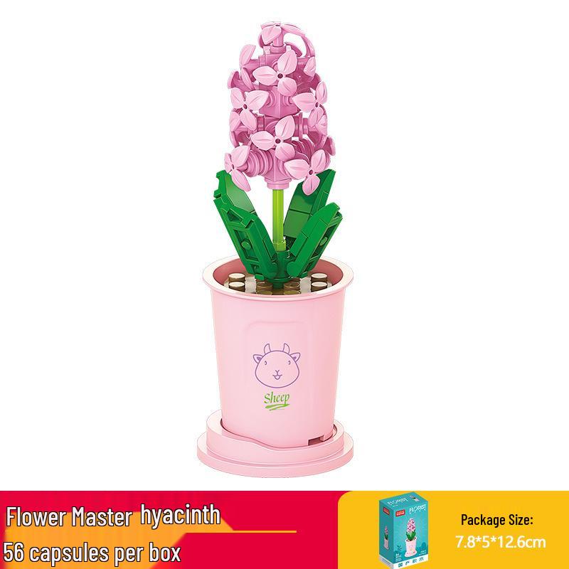 Lele Brothers Flower Building Blocks: Children's Educational Toy - Eternal Flower Jigsaw Puzzle