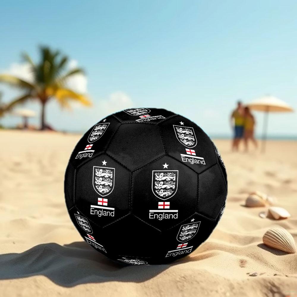 England Football Size 5 Soccer Ball, Machine-Stitched PVC, Durable & High Bounce, All Ages Fit, Fan Merchandise, Matches & Outdoor Use.