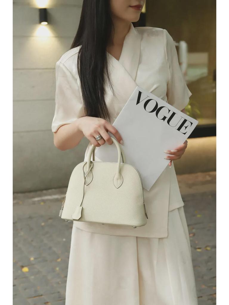 Rindsleder Damen Shell Handtasche: Vielseitige einzelne Schulter- und Kuriertasche