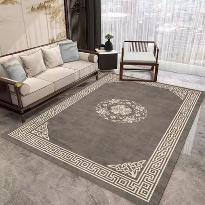 Retro Chinese Style Simple Carpet Living Room Sofa Bedroom Study Bathroom Entrance Door Mat Non-slip Light Luxury Home Decor Rug