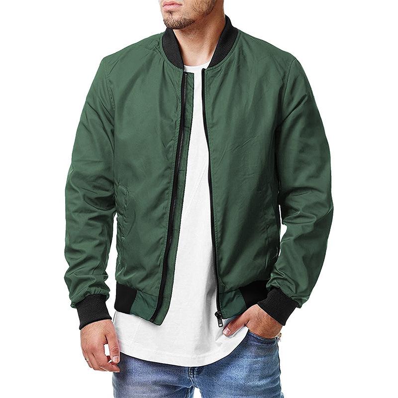Men's Casual Pilot Baseball Jacket – European & American Spring/Autumn Collection, Large Size