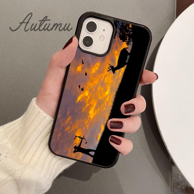 

Чехол для телефона «Охота на оленей и закат» для iPhone 11 12 13 14 Pro Max mini X XR XS SE 2020 6S 7 8 Plus Samsung Galaxy S21 S22 Samsung S22ultra