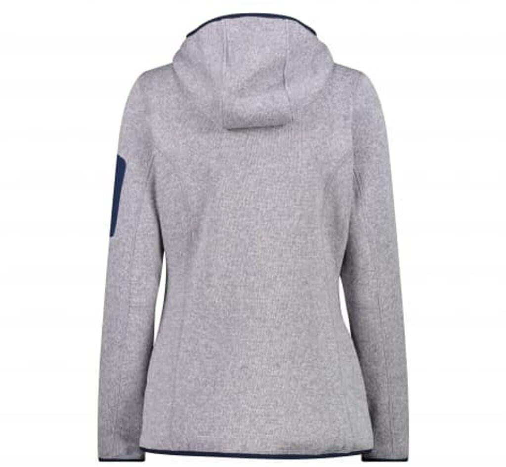 Куртка CMP Woman Fleece Jacket Fix Hood (3H19826) Knit/Tech Melange Hoody (3H19826) argento/blue