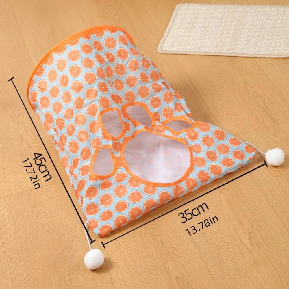 Bite Resistant Cat Toys Drill Bag Collapsible Polyester Cat Tunnel Bag Sound Paper Exercising Hiding Training