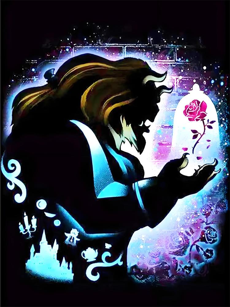 Disney 5D Diamantmalerei Disney Charakter Neon Silhouette Stil Dekoration DIY Voll Diamant Mosaik Einlege Kreuzstich Set Geschenk