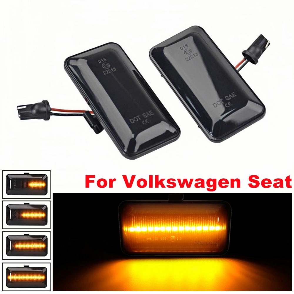 For VW Golf 2 3 Passat B3 Vento Jetta A2 A3 Seat Ibiza 2 Cordoba 1 LED Dynamic Side Marker Turn Signal Light Repeater Lamp