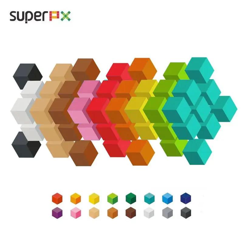 Designer Bausteine Regenbogen Würfel Bunte Verbindungssteine DIY Modell Kinderspielzeug Geburtstag Weihnachtsgeschenke für Kinder Spielzeug