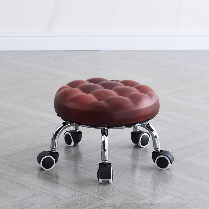 Stool with Pulleys for Car Washing, Movable Seatin, Housework, Mobile Farming Chair Wheel Chair
