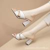 Fashion Open Toed High Heeled Sandals Womens 2025 Summer New Fashion High Heeled One-Word Drag Sexy Womens High-Heeled Women Shoes
