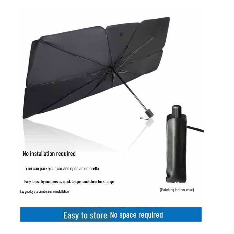 Car Windshield Sunshade - Titanium Silver Heat Insulation Visor