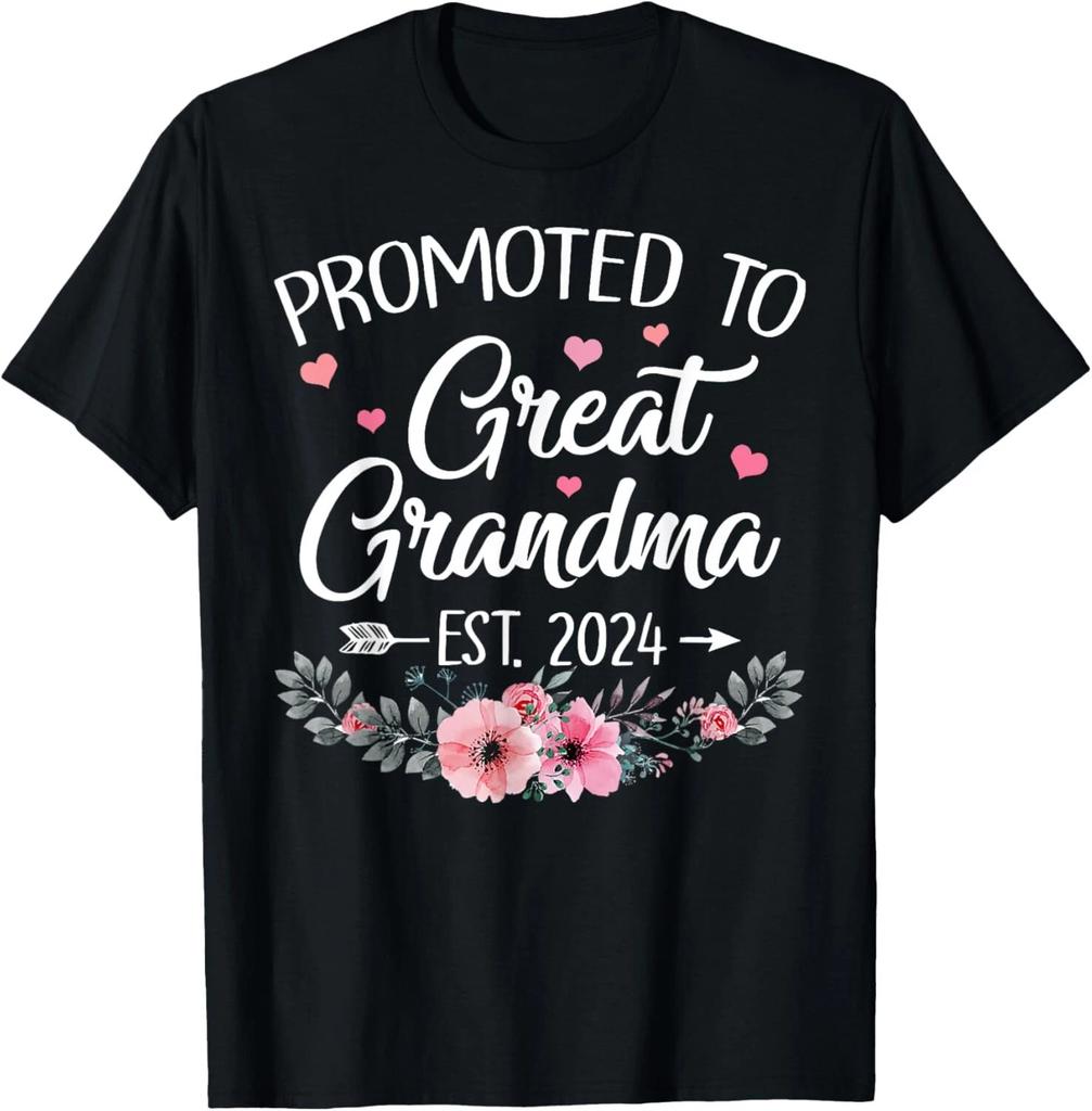 Promoted To Great Grandma Est 2024 First Time New Grandma Gift Unisex T-Shirt