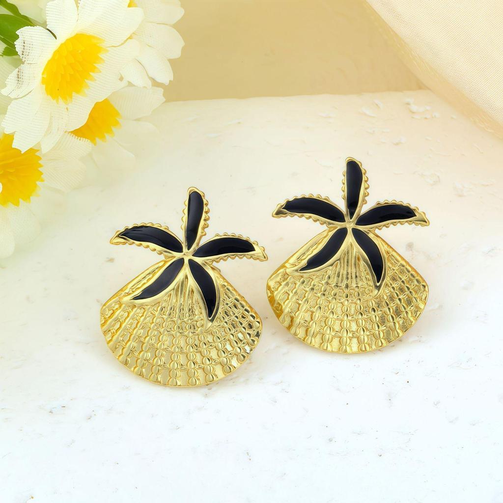 Colorful Starfish & Shell Beach Style Earrings – Marine Life Inspired Jewelry
