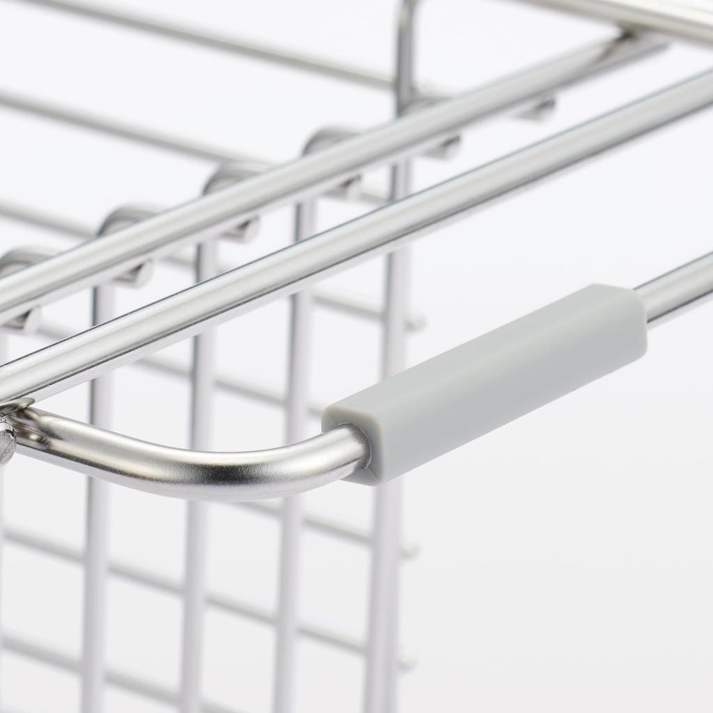 MUJI Stainless Steel Sink Sliding Wide x 17cm Deep x 13cm MCC62A2S Basket, Type, Silver, Approx. 40.5cm High,