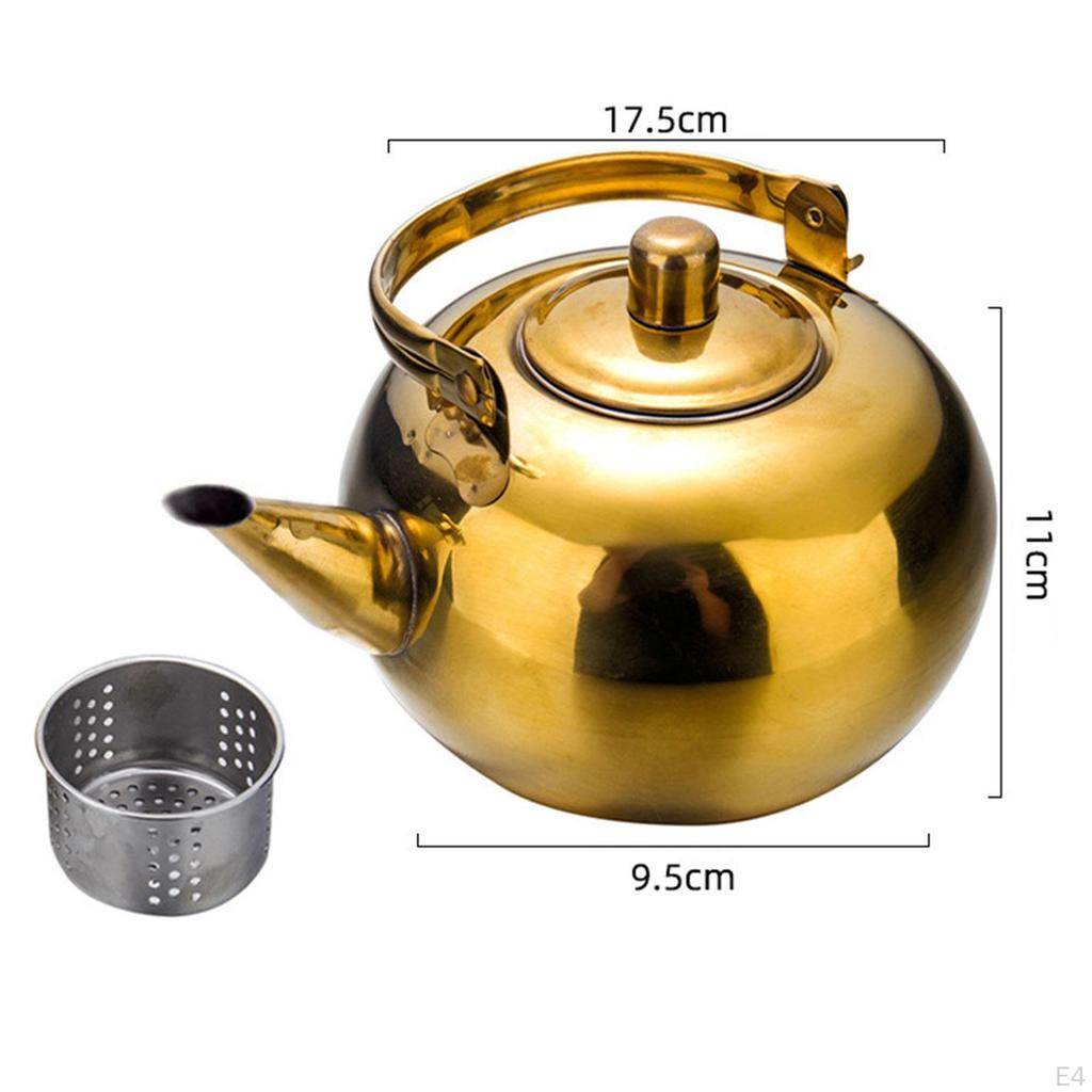 Coffee Kettle Teapot Easy To Gifts Stainless Steel with Handle Tea Jug Cookware for Camping Office