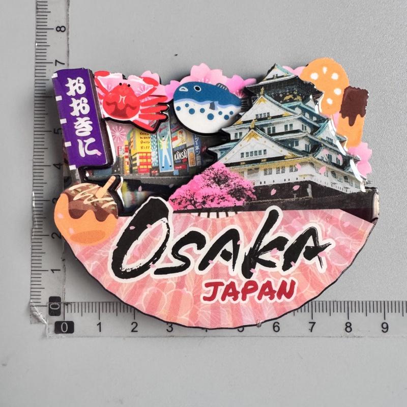 Japanese Refrigerator Sticker Tourist Souvenir Mount Fuji Cherry Blossom Rattan Thunder Door Lantern Fridge Magnets Gifts