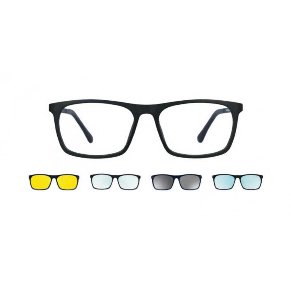 

Клипсы на квадратные черные очки SmartbUy collectiOn Namacpacan с клипсами U 0257 M04 модные унисекс очки Black/56-16-145