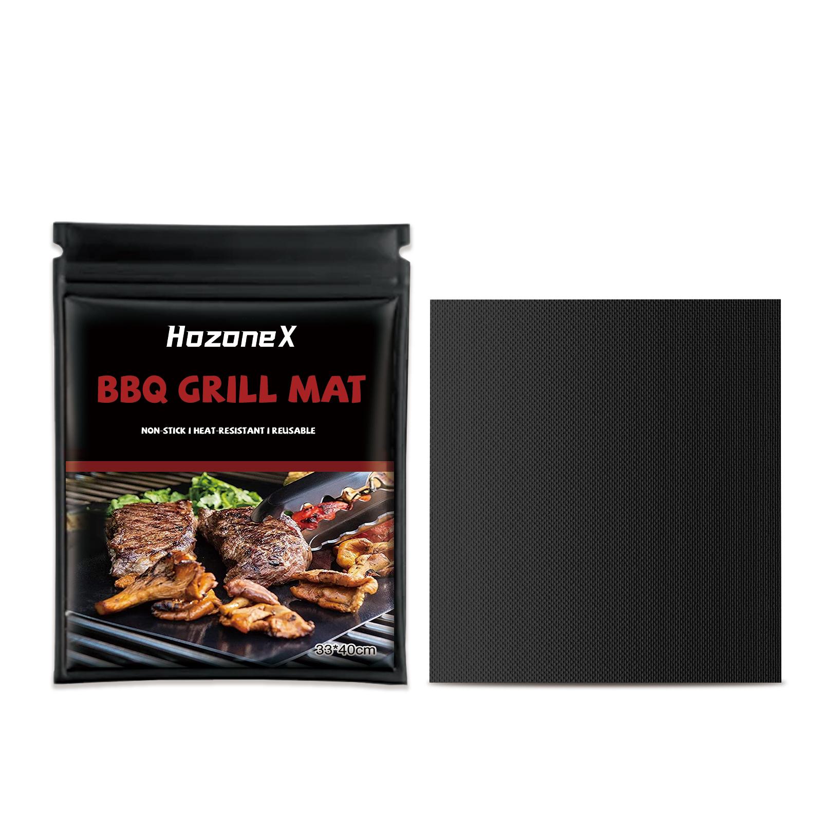HozoneX Easy-to-clean Non-stick BBQ Mat Outdoor Barbecue Mat with Non-stick Surface, High Temperature Resistance and Dirt Resistance